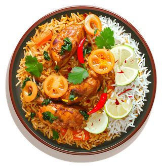 美味的鸡肉柠檬米饭