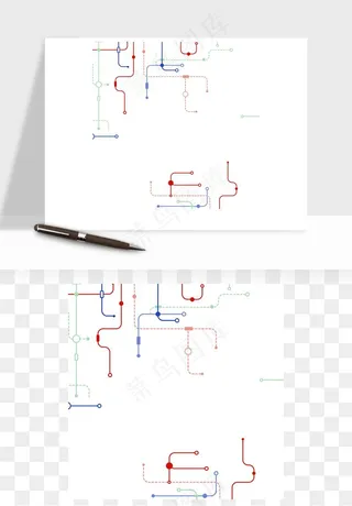 科技电路板线路矢量png免抠