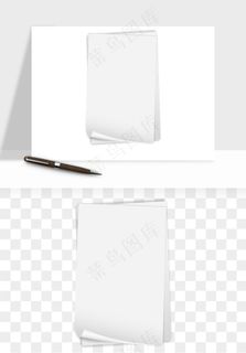 白纸卷边角翻页效果png免抠