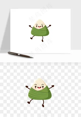 卡通表情粽子端午png免抠