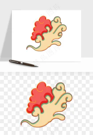 国潮敦煌云纹祥云云彩png免抠