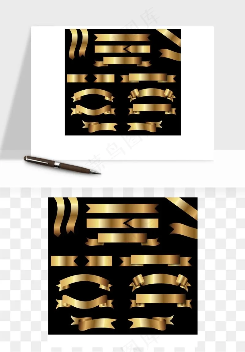 蝴蝶结丝带彩带矢量png免抠