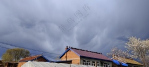 樱花白云村落