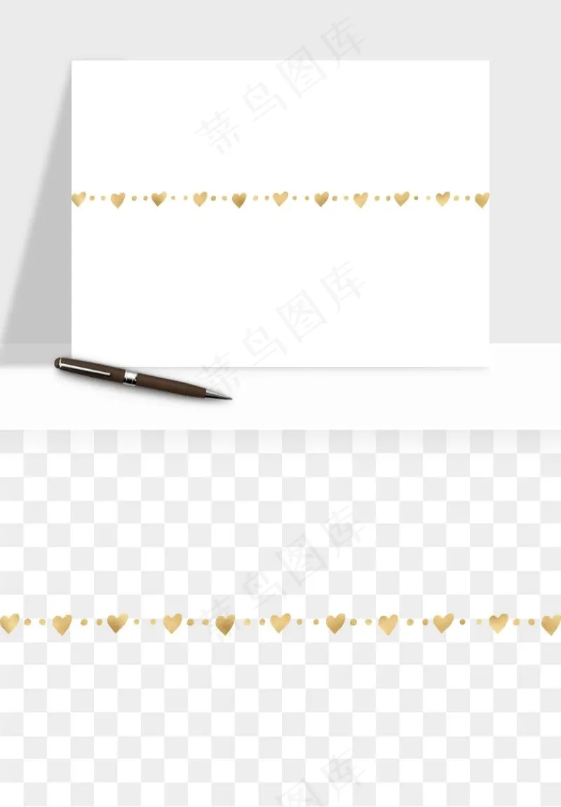 金色植物花环边框png免抠