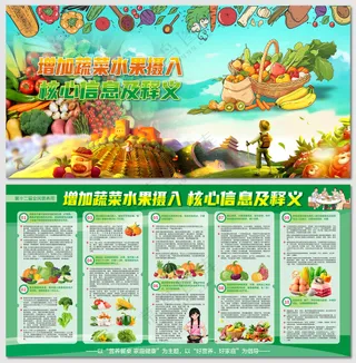 增加蔬菜水果摄入核心信息展板
