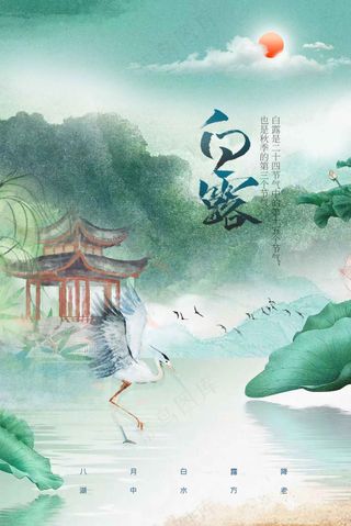 白露节气传统活动海报