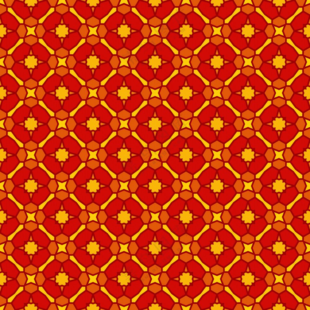 复古几何花纹无缝图案