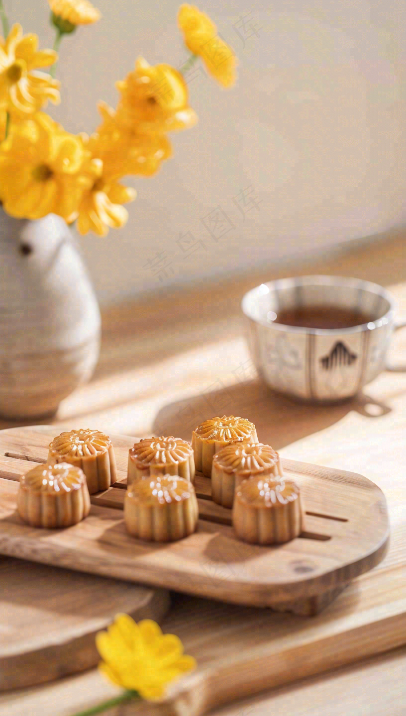 中秋节月饼摄影图