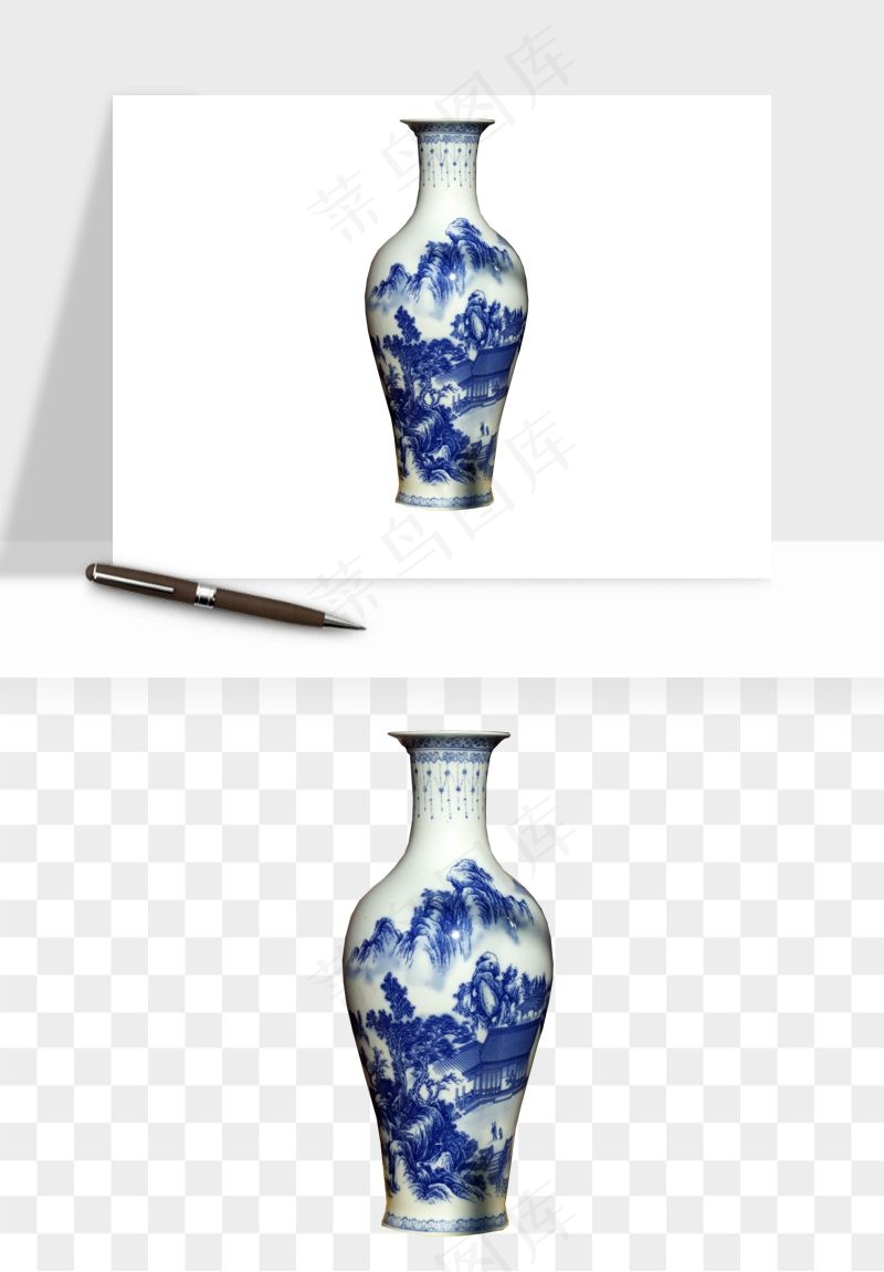 青花瓷陶瓷png免抠