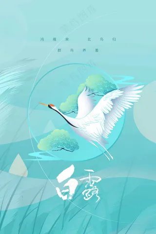 白露节气传统活动海报