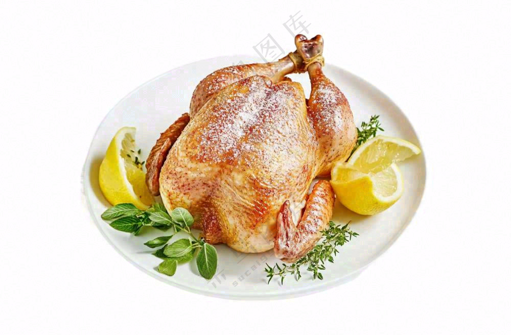 烤鸡食物免抠