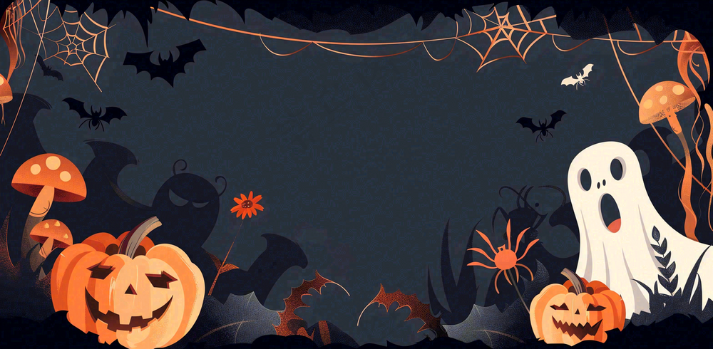 万圣节南瓜灯捣蛋恐怖背景