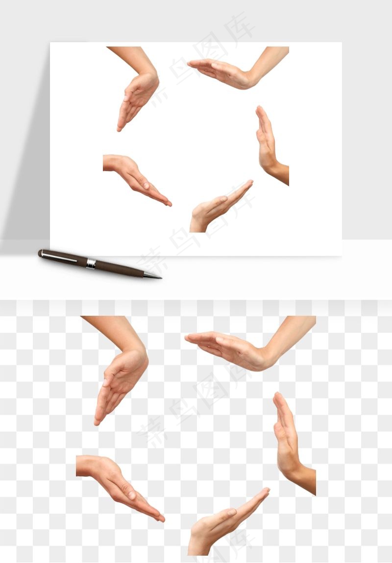 手势手部动作手指png免抠