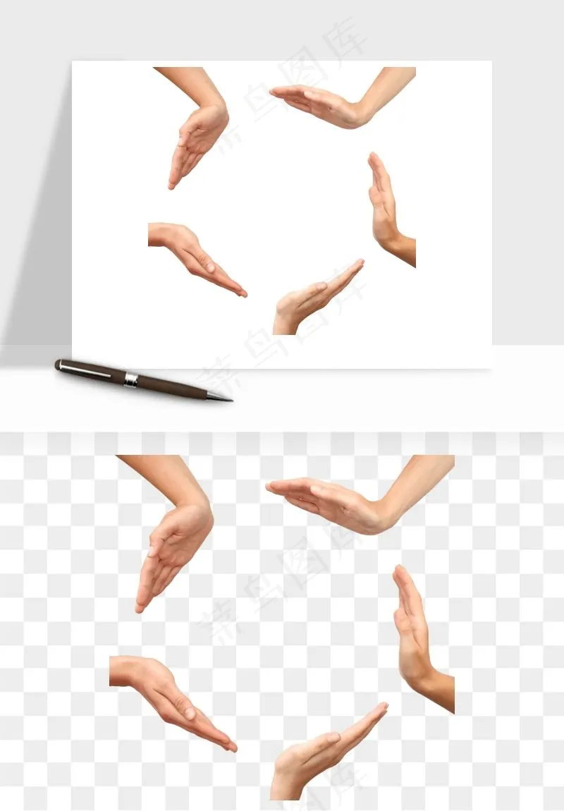 手势手部动作手指png免抠