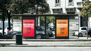 户外车站停车亭广告牌海报-05