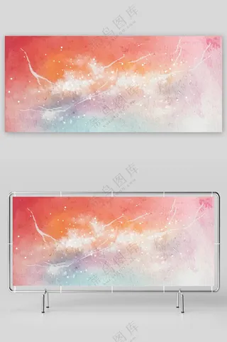 清新水彩晕染背景