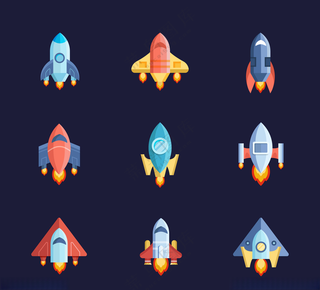 卡通宇宙飞船宇宙飞船卡通设计