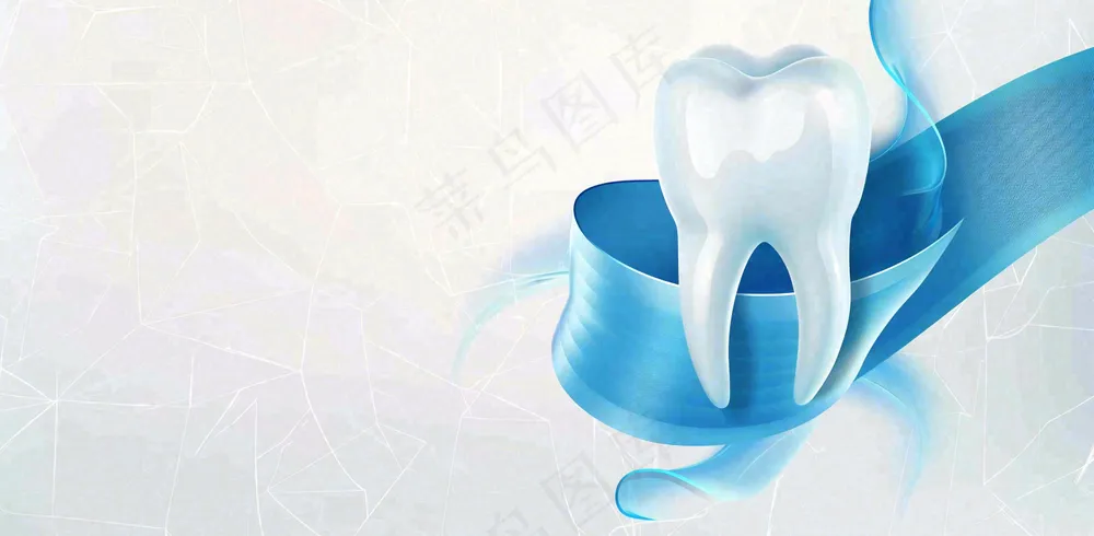 牙医牙科牙齿清洁美白插画背景