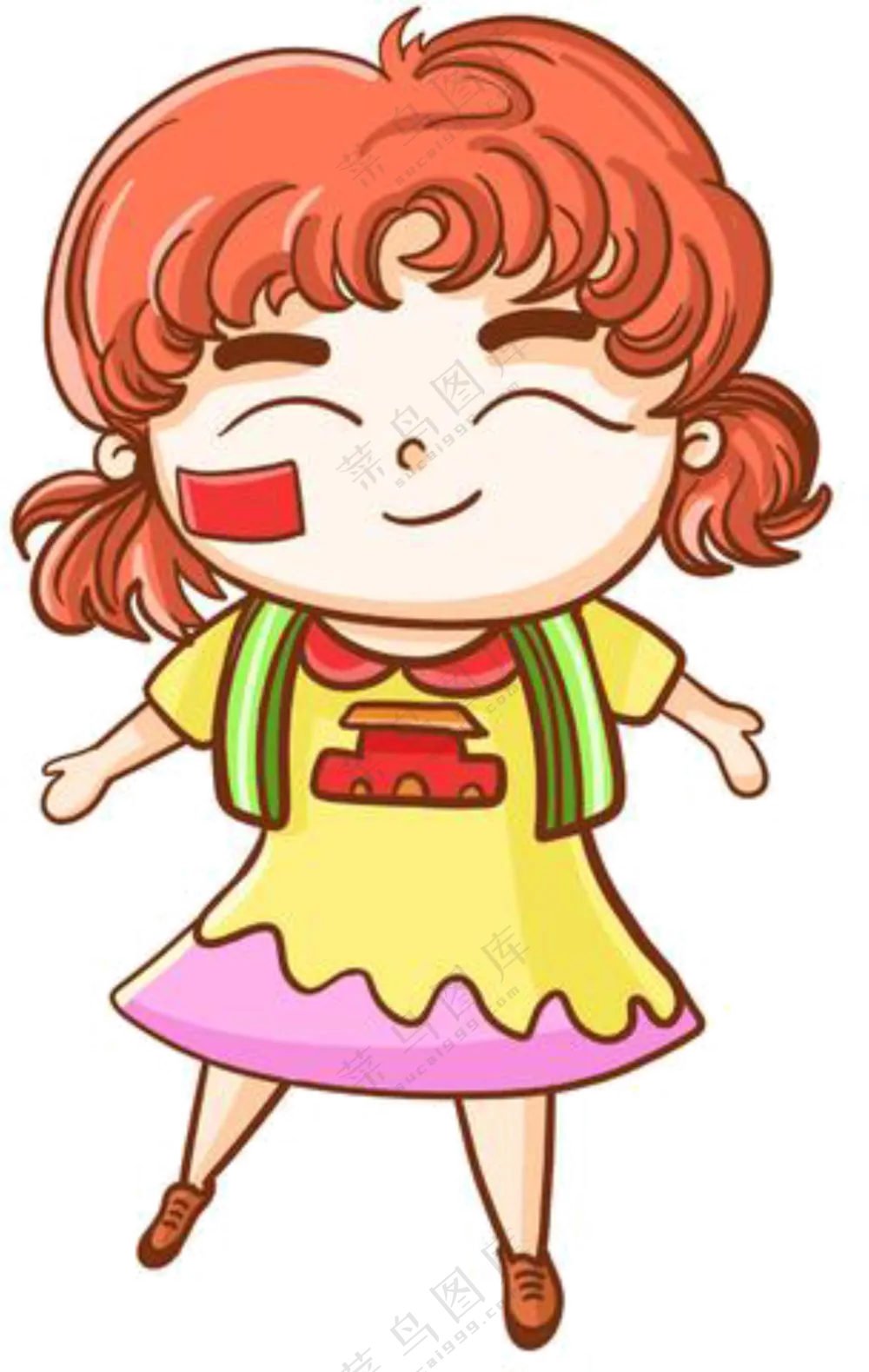 国庆节庆祝祖国妈妈生日的小女孩免抠图片