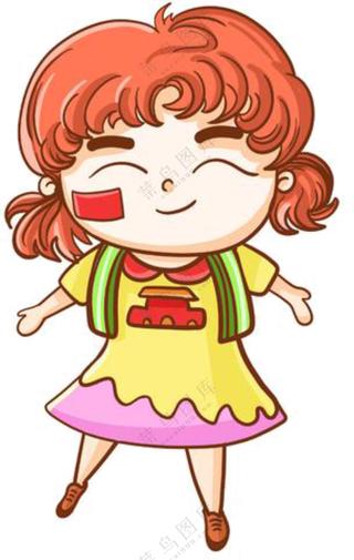 国庆节庆祝祖国妈妈生日的小女孩免抠图片