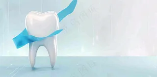 牙医牙科牙齿清洁美白插画背景