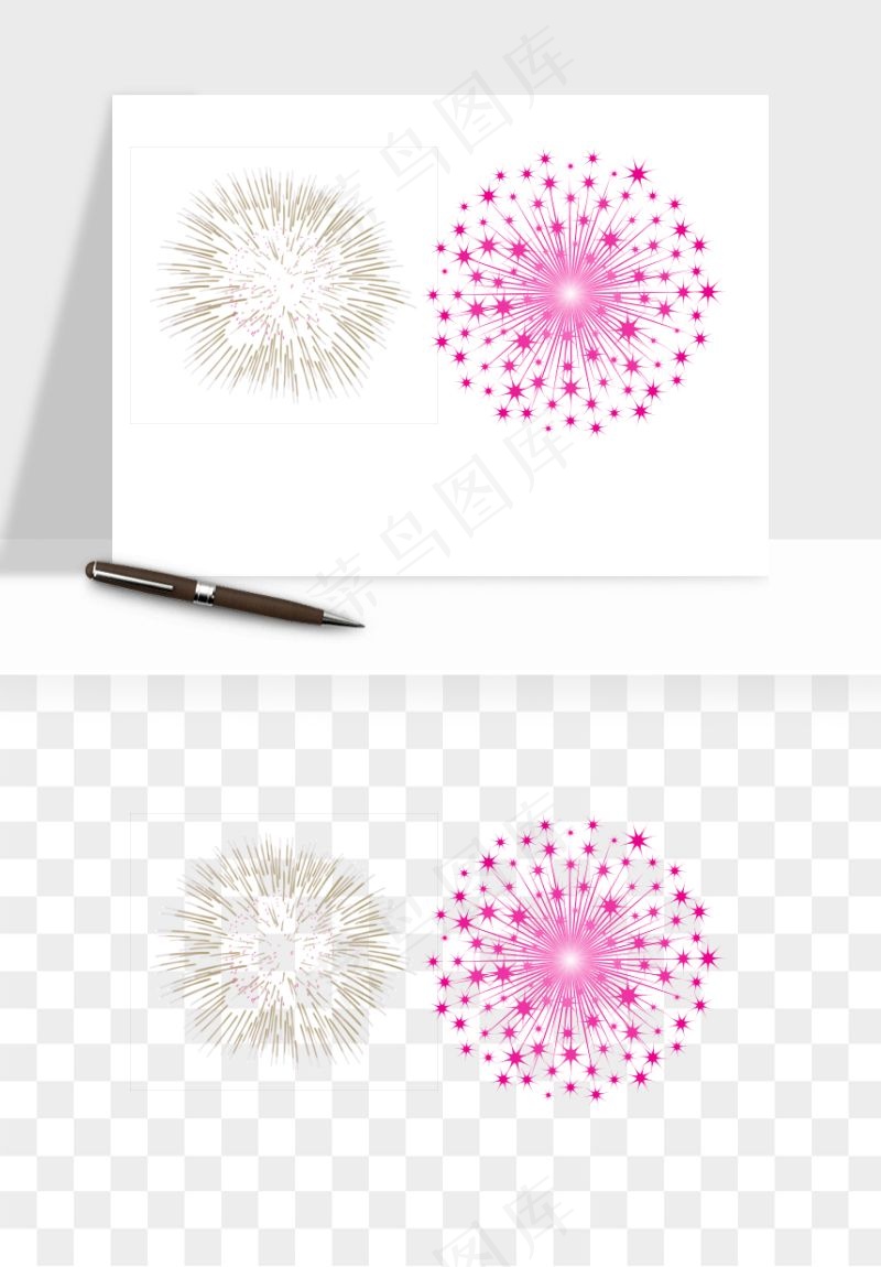 卡通烟花烟火礼花png免抠