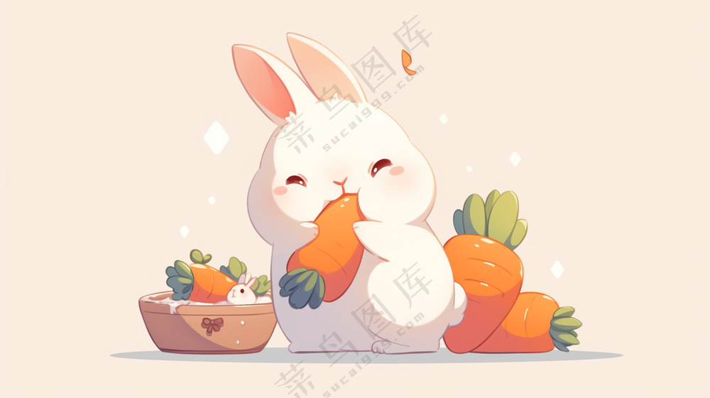 小白兔插画