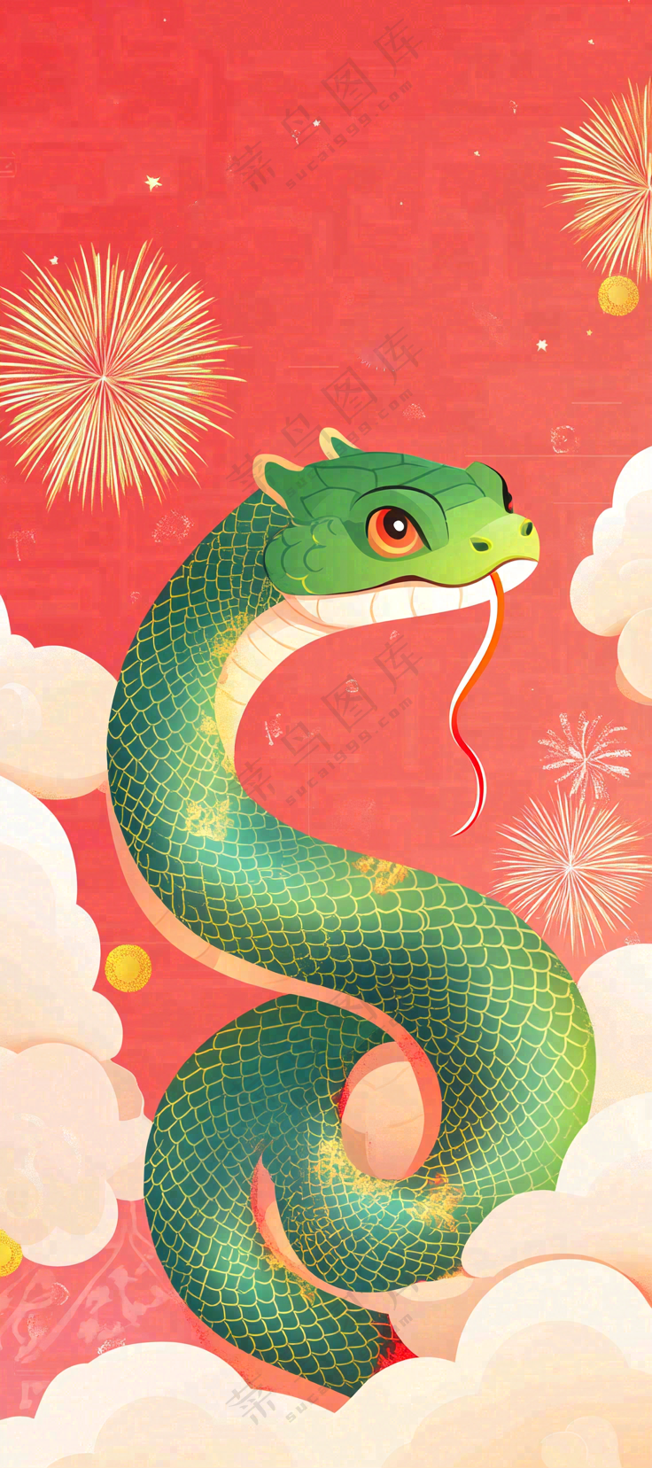 蛇年春节新年背景