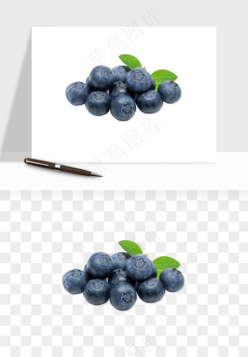 蓝莓水果png免抠