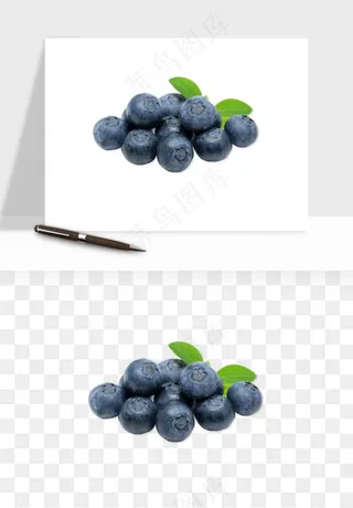 蓝莓水果png免抠