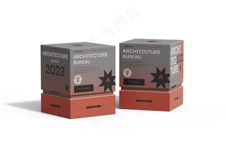 方形天地盖香水精品礼盒包装纸盒logo贴图样机-08