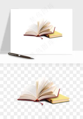 翻开书籍打开书本png免抠