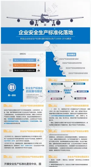 蓝色职场风企业安全生产标准化基本规范(GBT-)解读