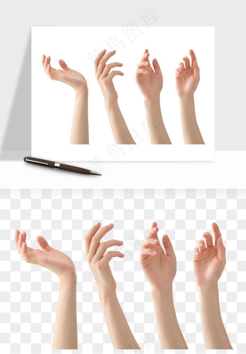 手势手部动作手指png免抠