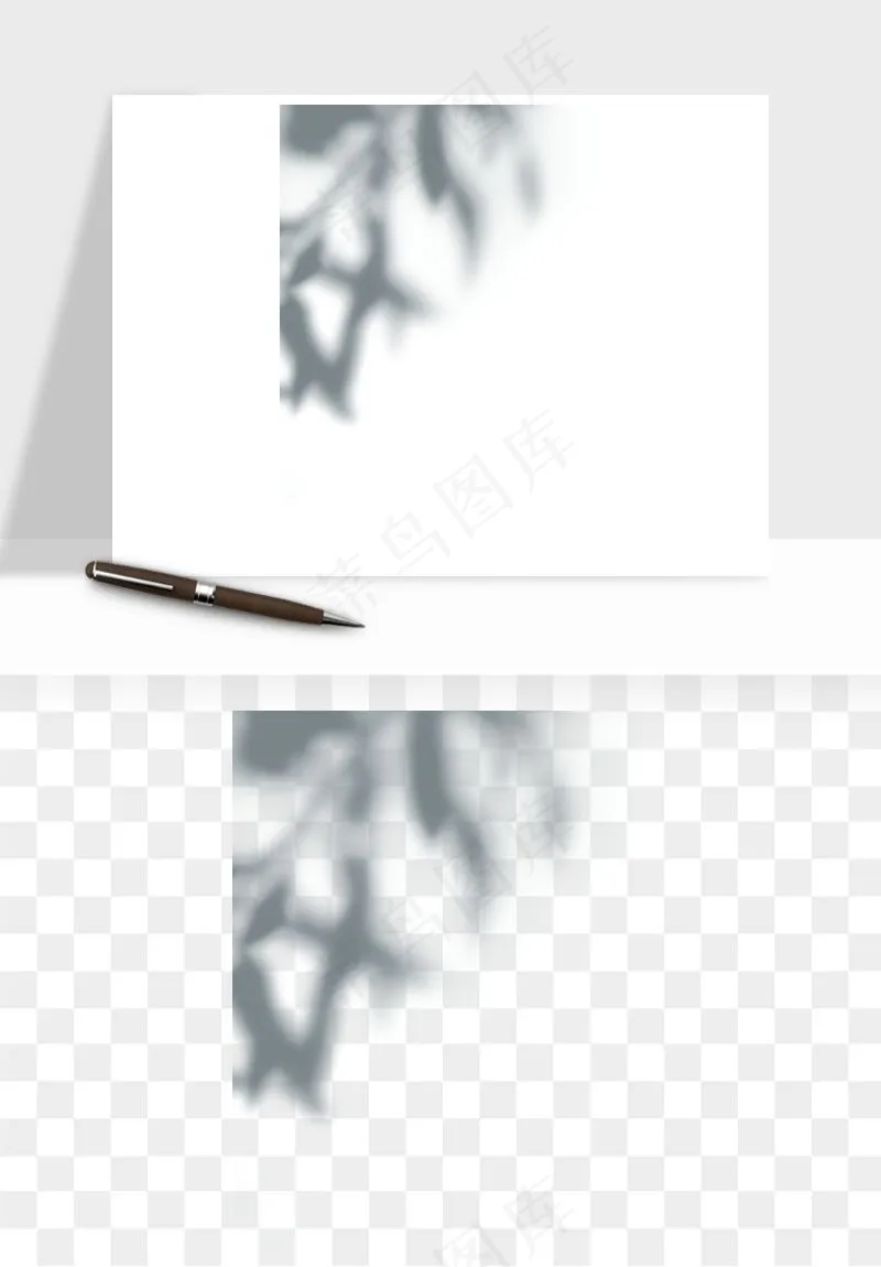 阴影植物窗户投影免抠元素