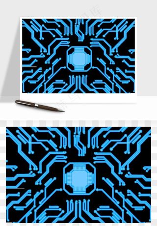 科技电路板线路矢量png免抠
