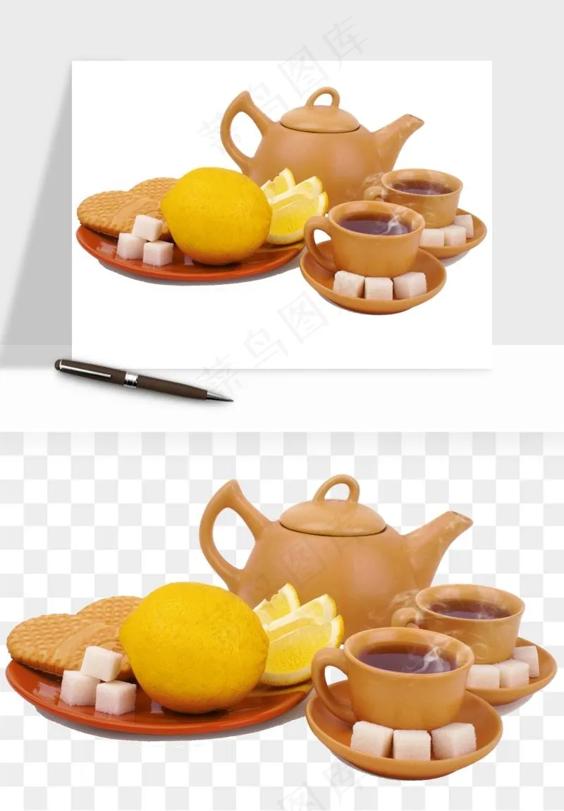 中国风茶壶茶几png免抠图