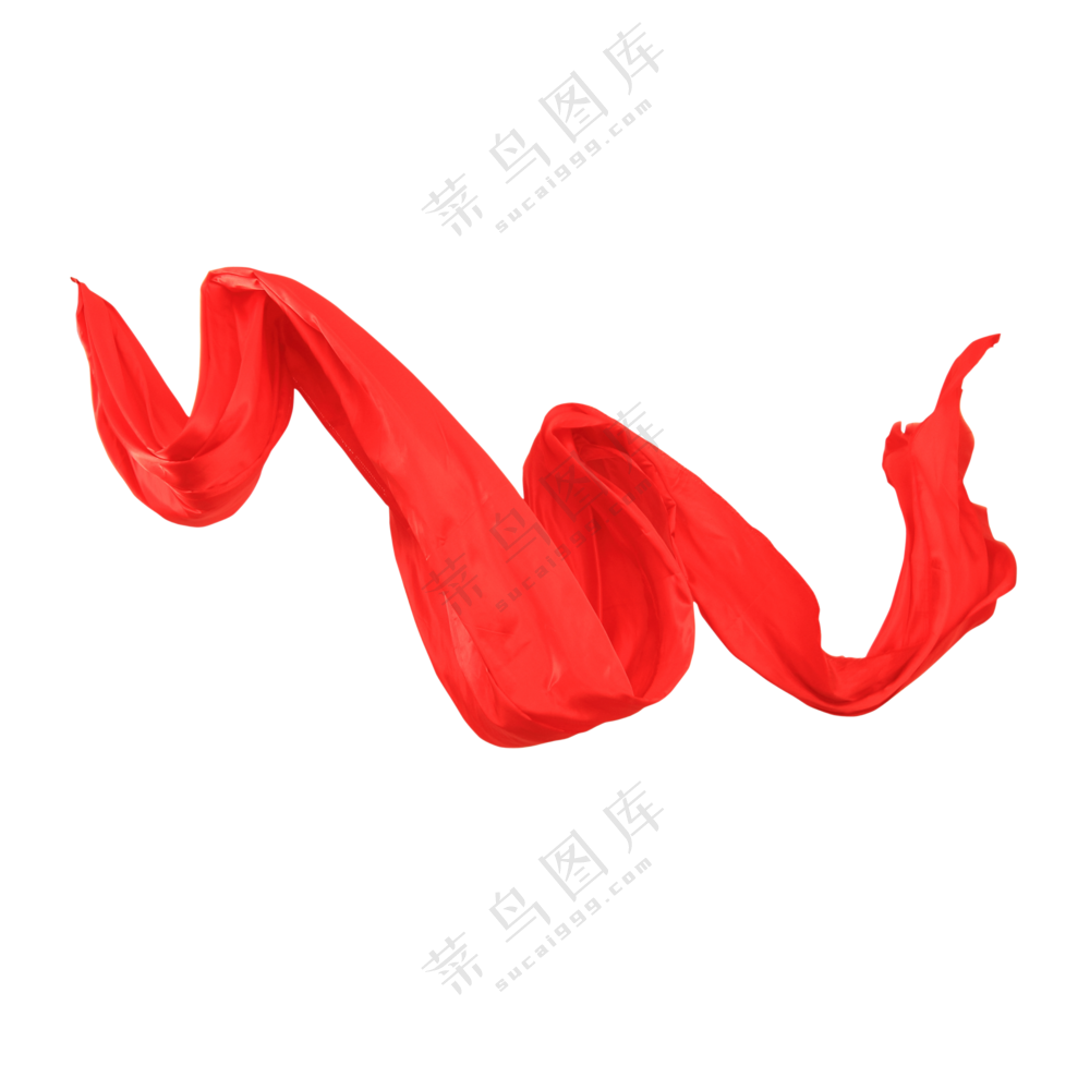 大红色飞舞的丝带