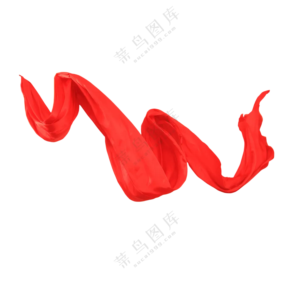 大红色飞舞的丝带