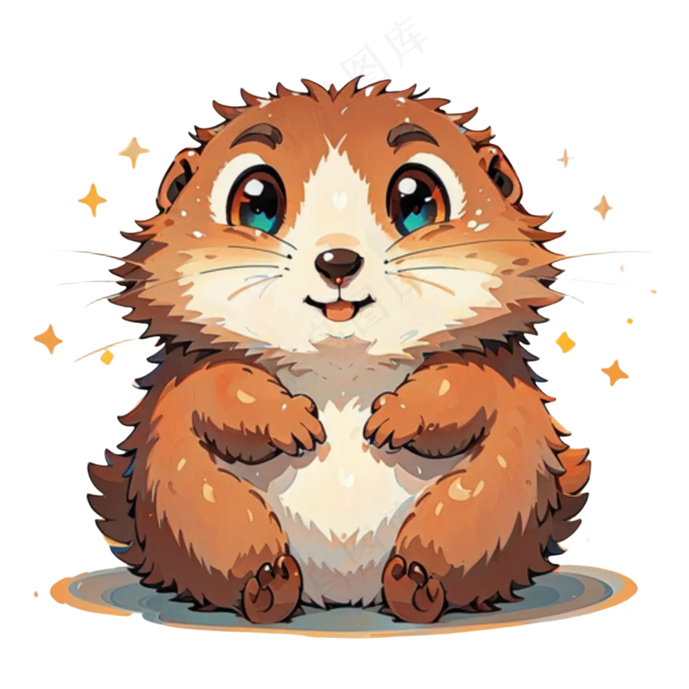   可爱土黄色卡通小熊免抠图