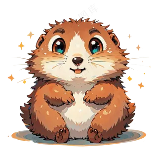 可爱土黄色卡通小熊免抠图