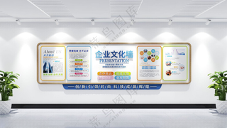 企业文化墙展板模板广告设计