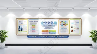 企业文化墙展板模板广告设计