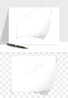 白纸卷边角翻页效果png免抠