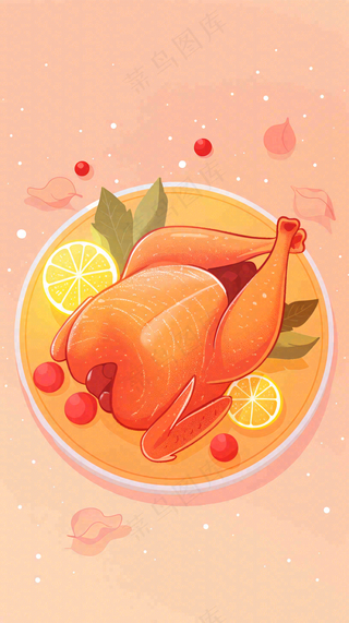 感恩节宣传插画海报背景