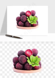杨梅采摘水果png免抠