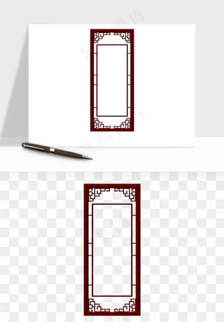 屏风国风元素png免抠