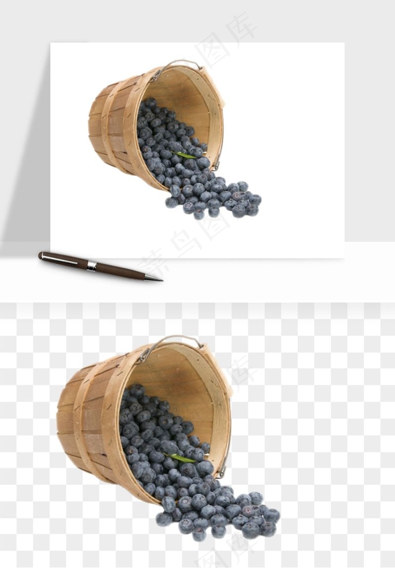 蓝莓水果png免抠