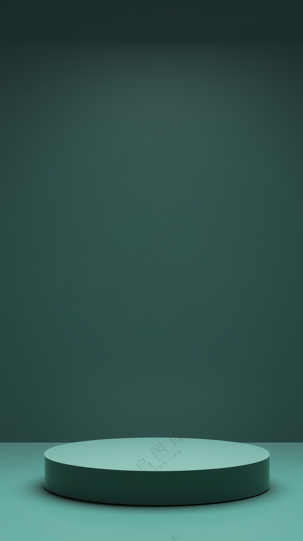 深绿色设计高雅简约C4D3D渲染风格电商活动光影几何图形纹理背景海报