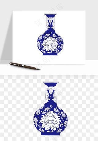 青花瓷陶瓷png免抠